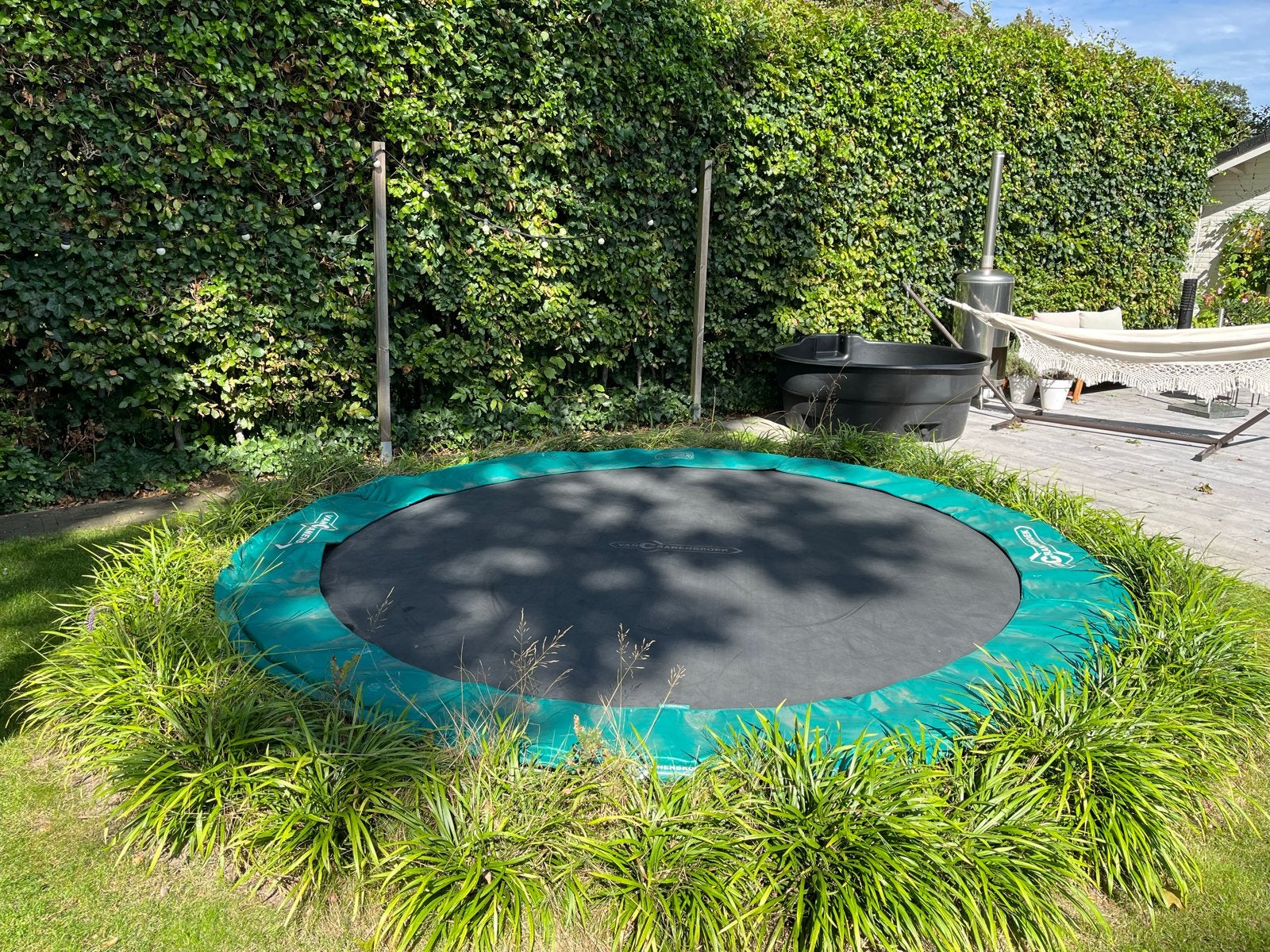 Trampoline - diameter 3,65 mtr, 8 jaar oud, Ophalen, Gebruikt