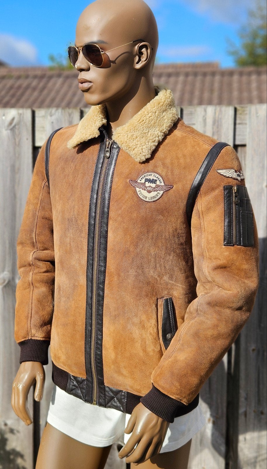 PME Legend 100% sheepskin leren lammycoat winterjas (L), Maat 52/54 (L), Meerkleurig, ., Ophalen of Verzenden
