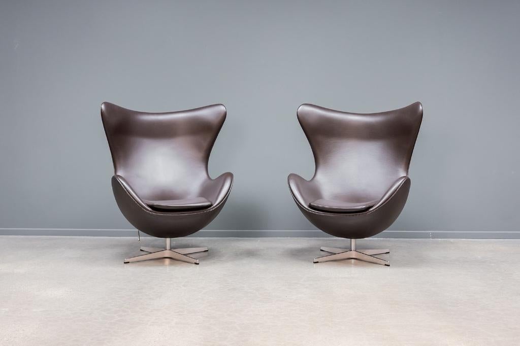 Egg chair, 2x, Huis en Inrichting, Fauteuils, Ophalen of Verzenden, 75 tot 100 cm, 50 tot 75 cm
