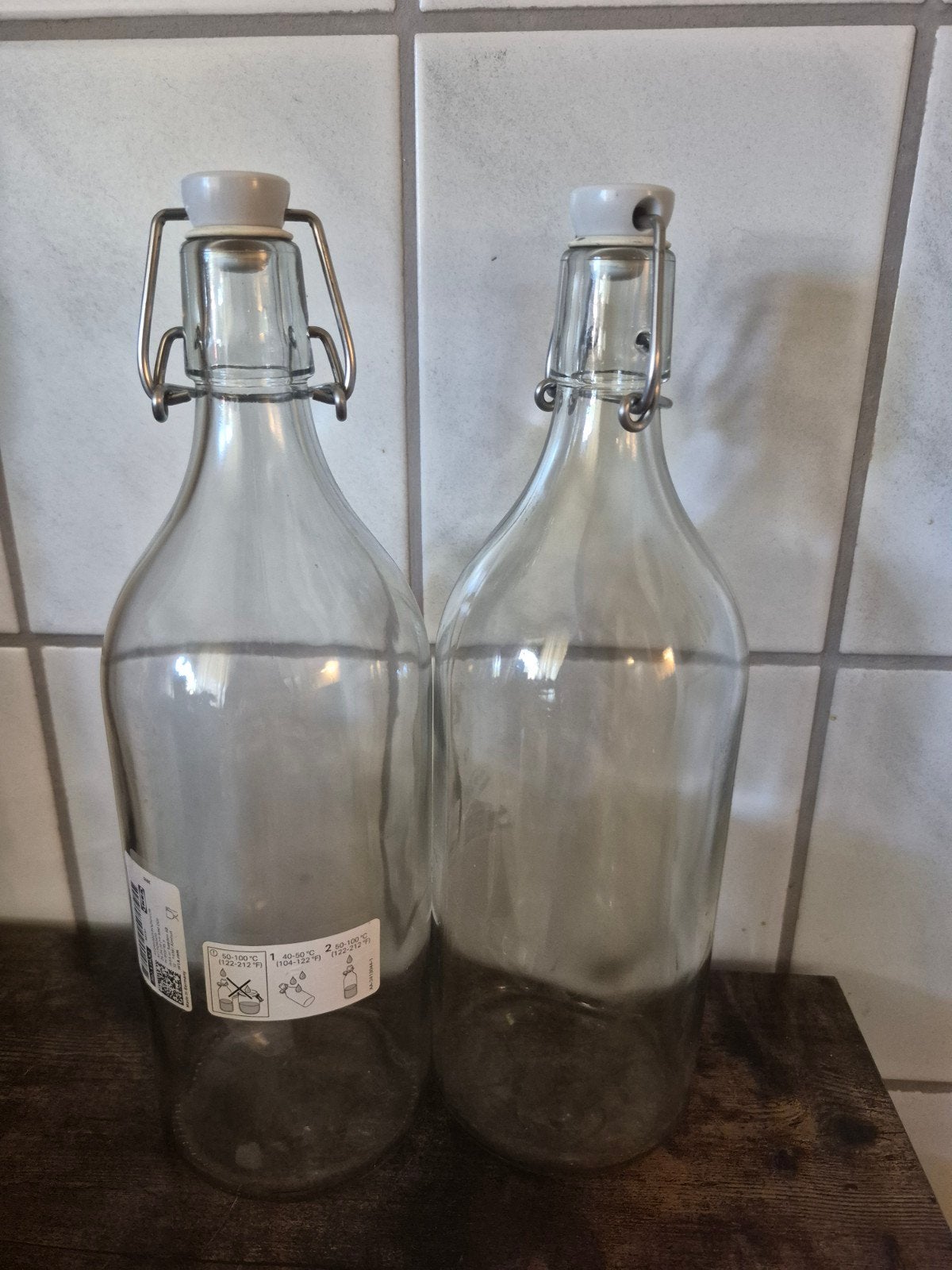 2 Grote Weckflessen met Beugelsluiting, Ophalen of Verzenden, Nieuw, Glas