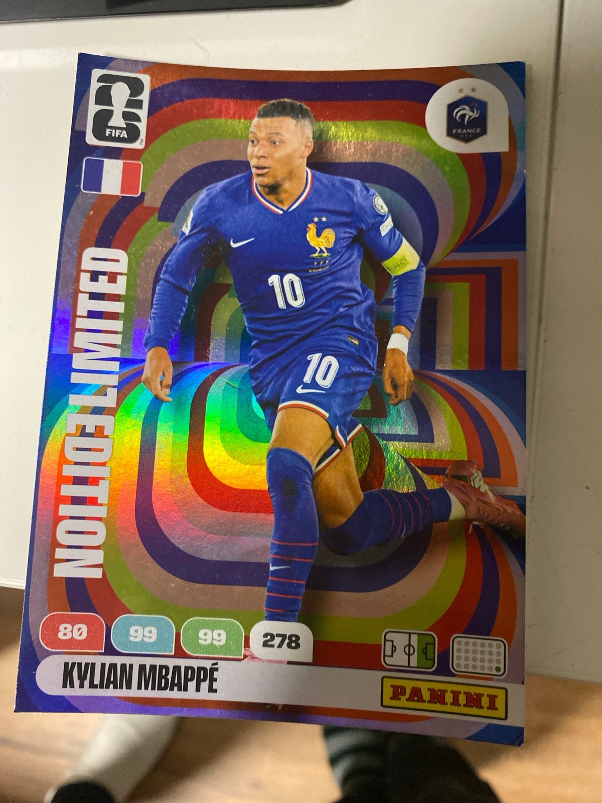Kylian Mbappé Limited Edition  1/1, Ophalen of Verzenden, Zo goed als nieuw, Buitenlandse clubs, Spelerskaart