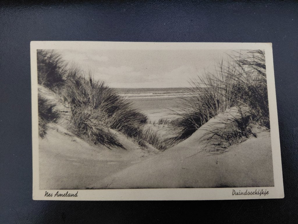 Nes, Ameland, Duindoorkijkje, gelopen, 1946., Verzenden, 1940 tot 1960, Gelopen, Waddeneilanden