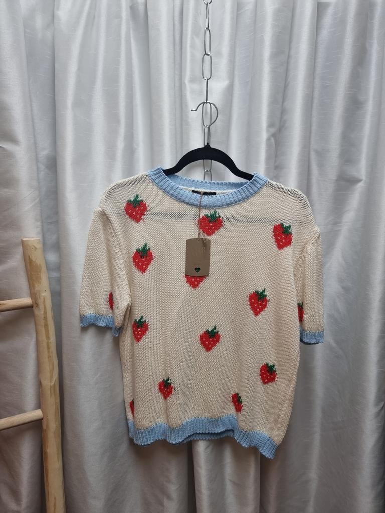 Sale truitje aardbei, Kleding | Dames, Ophalen of Verzenden, Nieuw, Maat 38/40 (M), Korte mouw