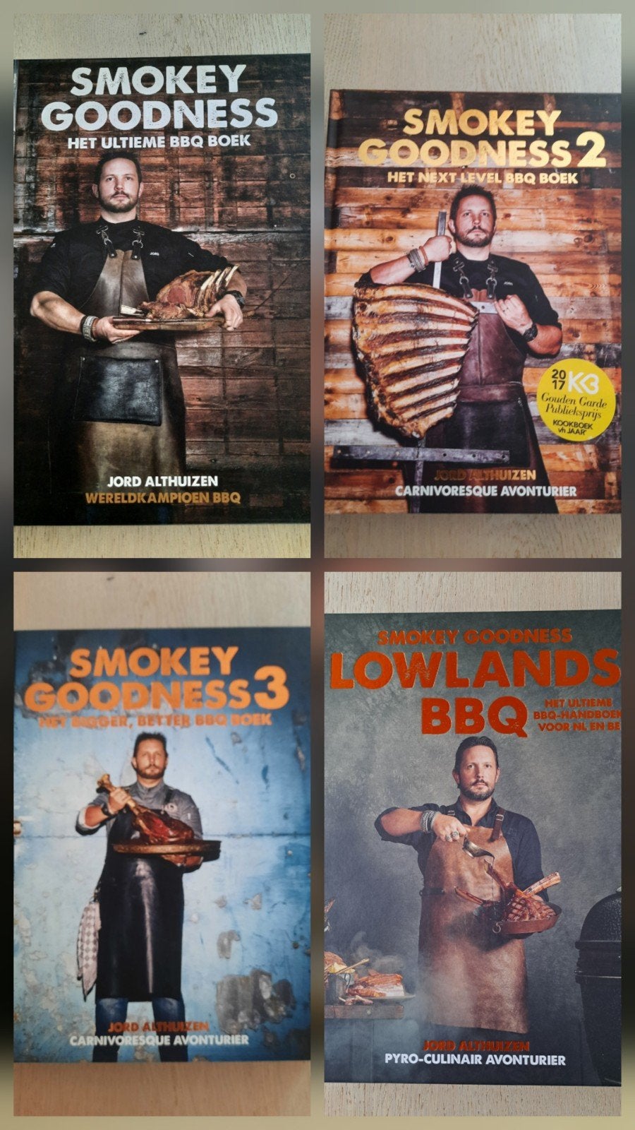 SMOKEY GOODNESS 1, 2, 3 en LowlandsBBQ - Jord Althuizen, Ophalen of Verzenden, Zo goed als nieuw