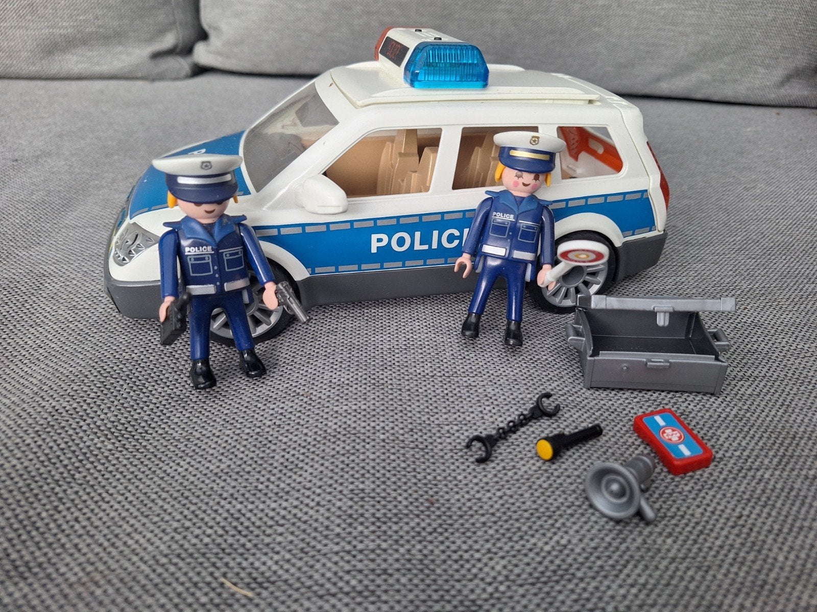 Playmobil City Action Politieauto met licht en geluid 6920, Gebruikt, Complete set, Voertuig, Ophalen of Verzenden