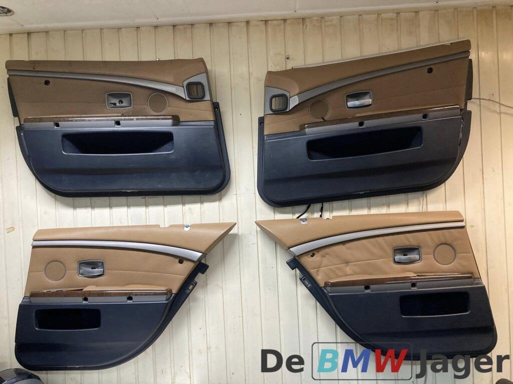 Deurpaneel set blauw/bruin leder BMW 7-serie E65 51417038501, Auto-onderdelen, Gebruikt, Ophalen of Verzenden, BMW, BMW