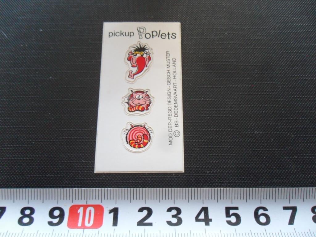 sticker set pickup poplets roze kat poes olifant, Verzamelen, Ophalen, Zo goed als nieuw