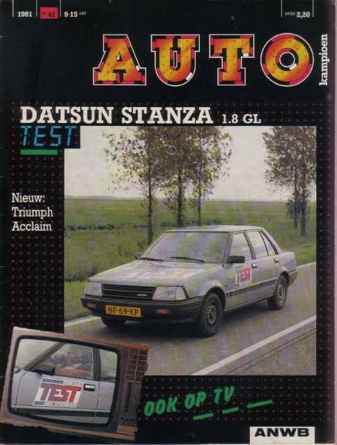 Autokampioen 41 1981 : Datsun Stanza - Triumph Acclaim, Ophalen of Verzenden, Gelezen, Algemeen