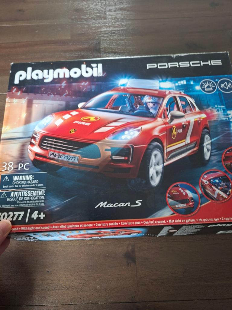 Playmobil Porsche Macan S Brandweer Auto 70277, Ophalen of Verzenden, Zo goed als nieuw, Complete set