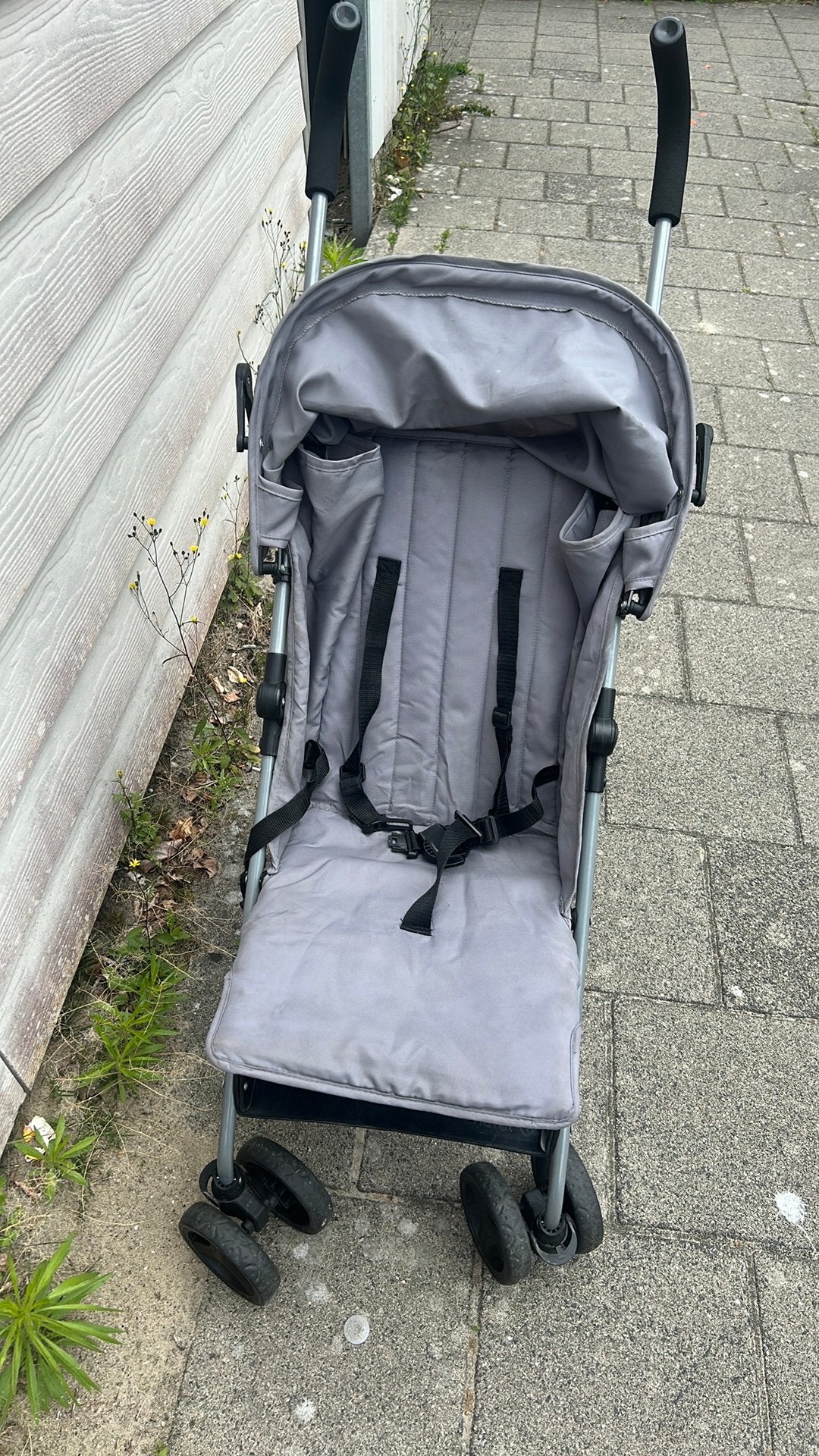 Handige grijze buggy met zonnekap, Ophalen of Verzenden, Gebruikt, Overige merken, Zonnekap