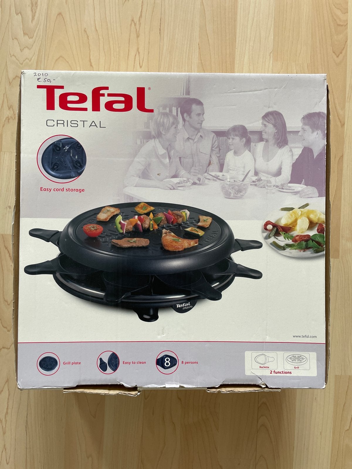 Tefal Cristal Raclette Grill - 8 Personen, Ophalen of Verzenden, Gebruikt