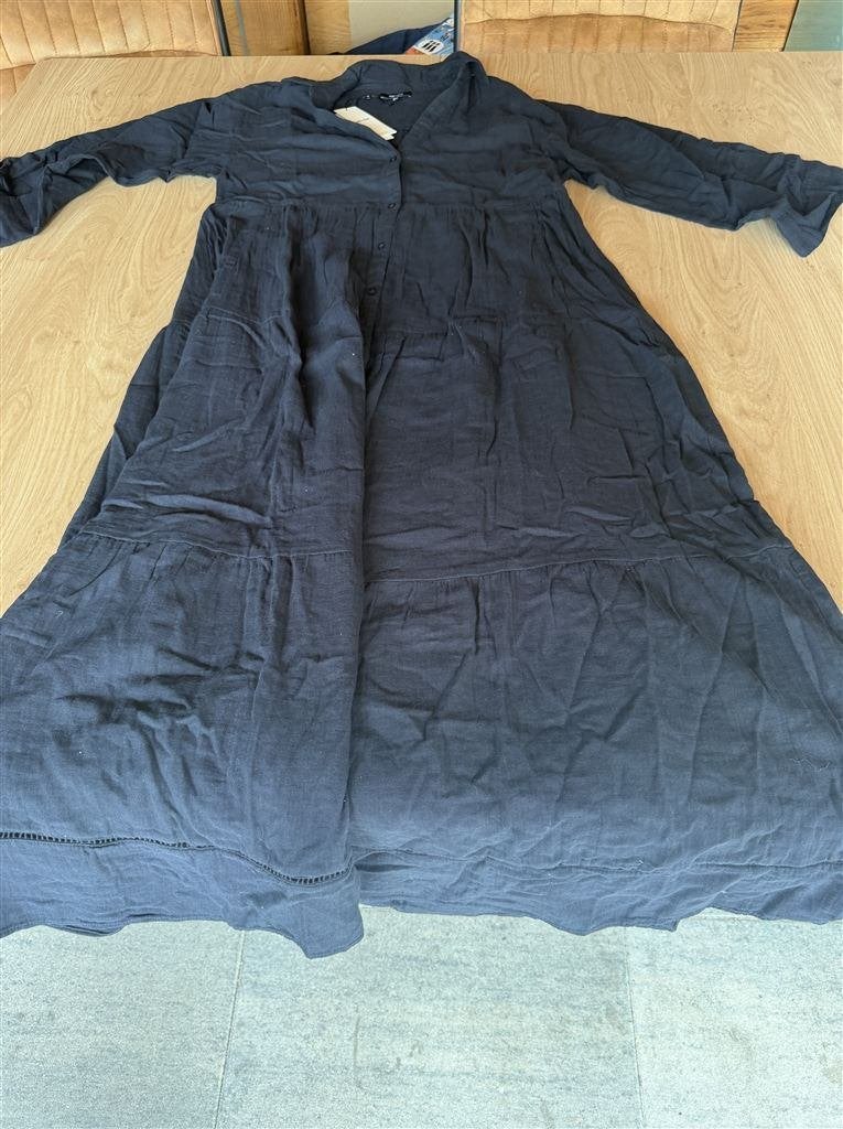 ME+EM Marineblauwe Kimono Maxi Jurk met Knoopsluiting - Nieu, Ophalen of Verzenden, Zo goed als nieuw, Maat 38/40 (M), Onder de knie