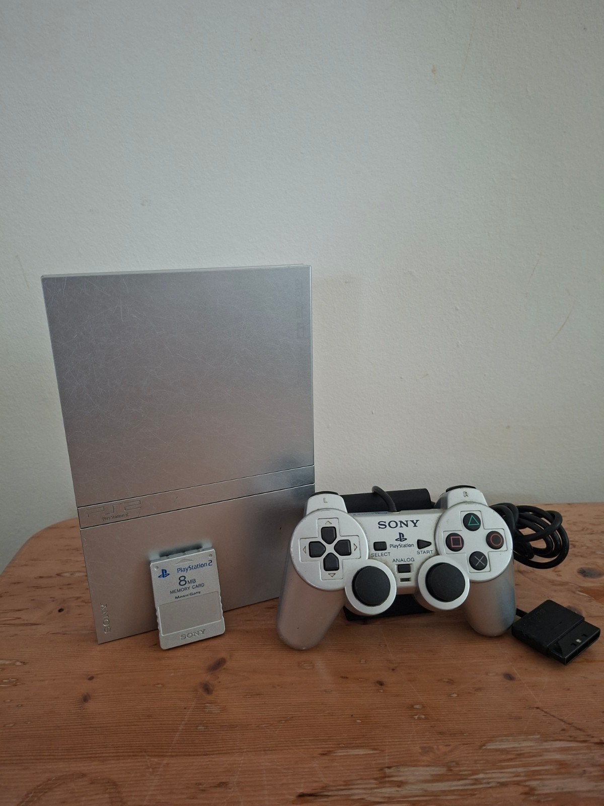 playstation 2 slim spelcomputer set ( satin silver), Spelcomputers en Games, Spelcomputers | Sony PlayStation 2, Ophalen of Verzenden