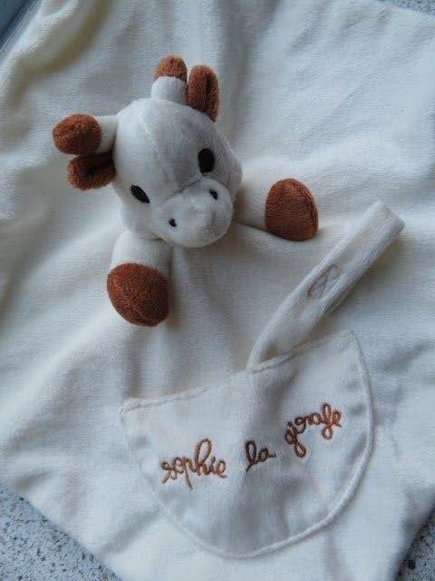 Sophie Giraffe giraf speendoek knuffeldoek zacht velours, Ophalen of Verzenden, Zo goed als nieuw, Giraf, Met label