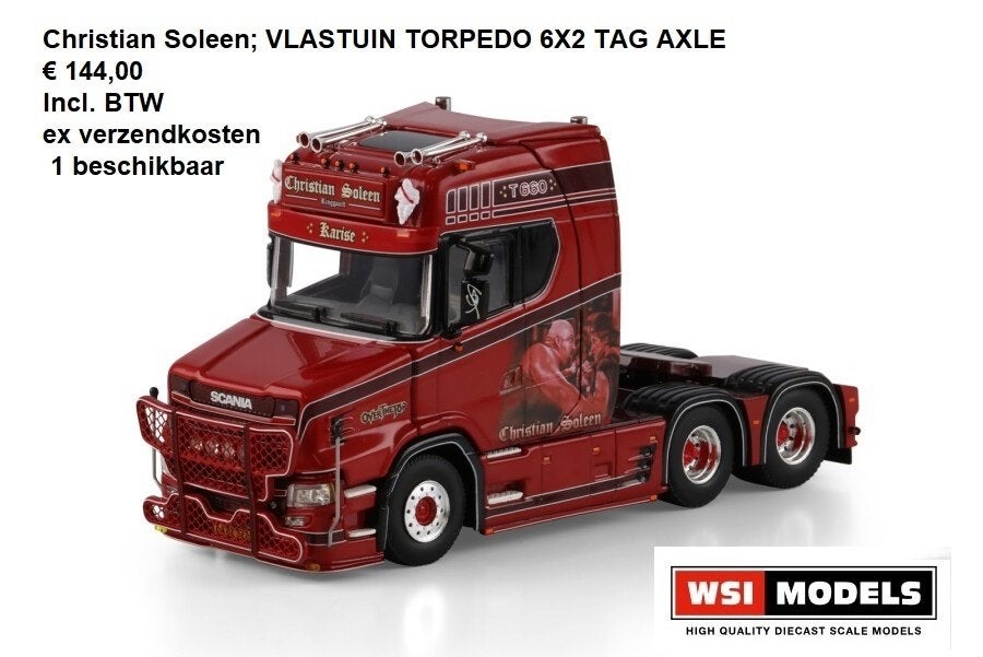 WSI Models scania christian soleen, Ophalen of Verzenden, Nieuw, Bus of Vrachtwagen, Wsi