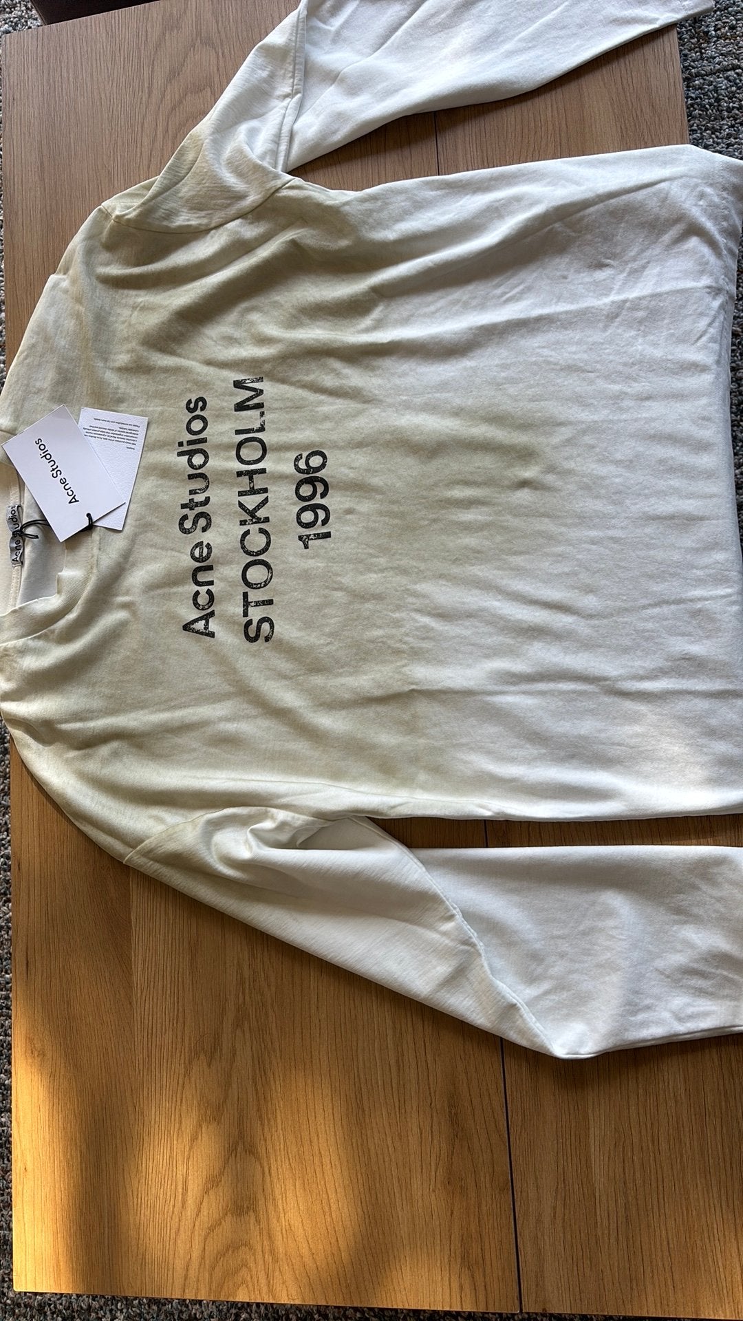 Acne studios longsleeve wit, Kleding | Heren, Ophalen of Verzenden, Zo goed als nieuw, Maat 46 (S) of kleiner, Wit