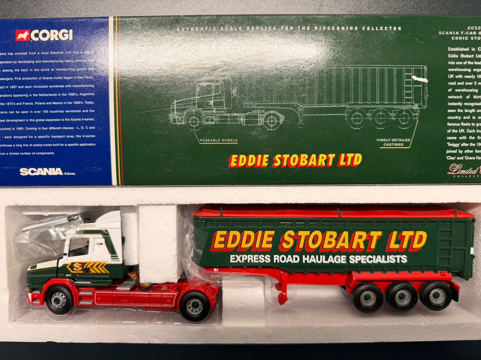 Corgi Scania Eddie Stobart Ltd, Ophalen of Verzenden, Zo goed als nieuw, Bus of Vrachtwagen, Corgi
