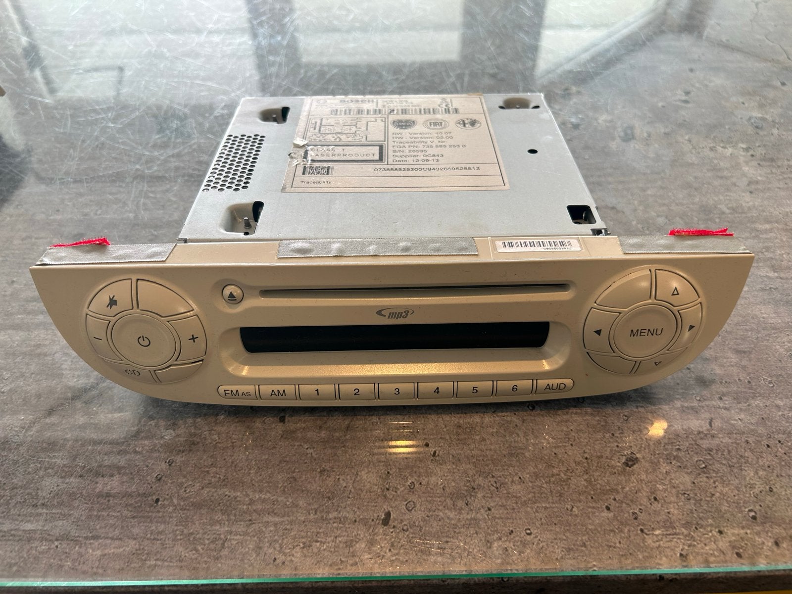 Fiat 500 Radio met Ventilatie Roosters - Perfect Werkend, Ophalen of Verzenden, Gebruikt