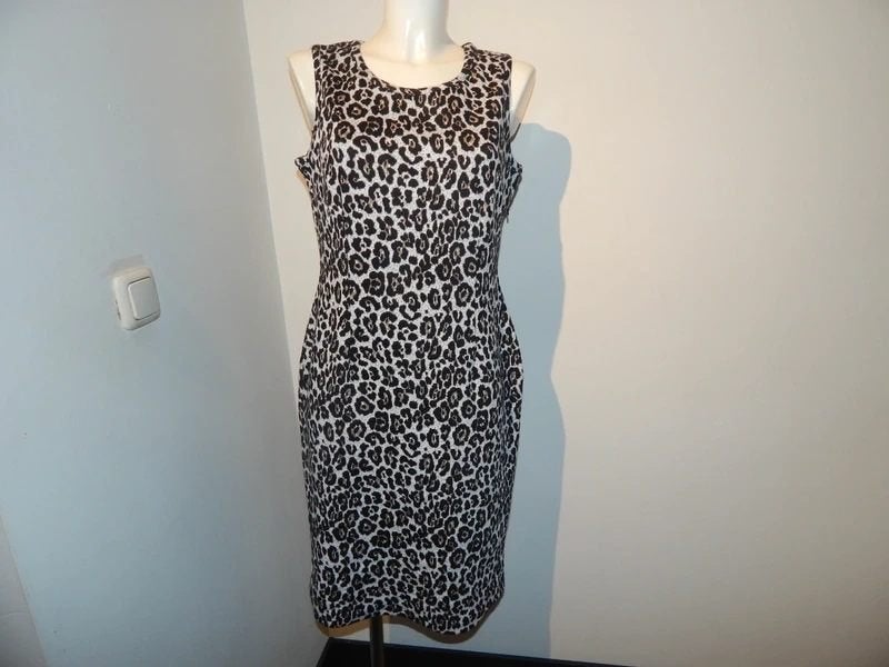 Joseph Ribkoff smaakvolle jurk in jaguar print mooi model40, Maat 38/40 (M), Joseph Ribkoff, Zo goed als nieuw, Knielengte