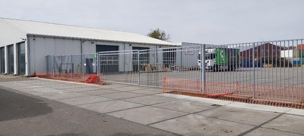 Hekwerk met poort 25 meter, Tuin en Terras, Ophalen, Met poort, Gebruikt, Spijlenhekwerk