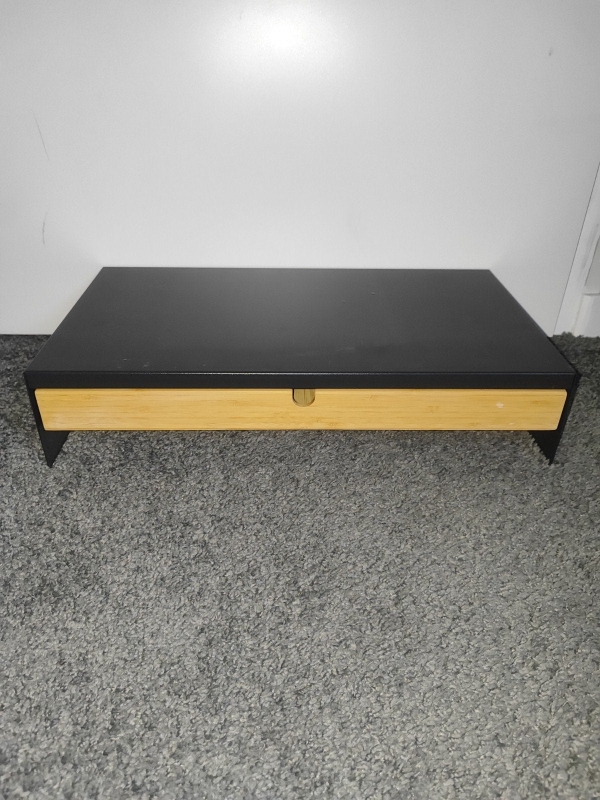 IKEA monitorstandaard bureau met lade, Ophalen, Zo goed als nieuw, Eenpersoons, 90 cm