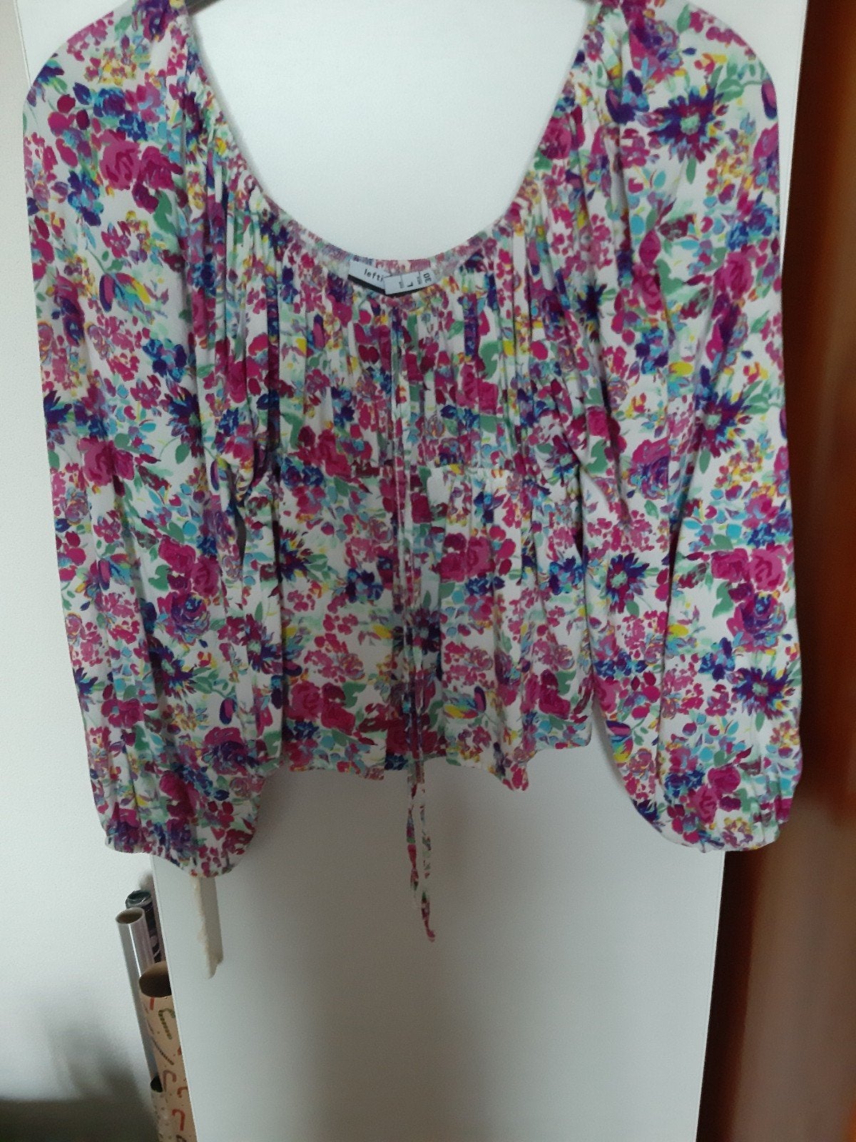 Leuke zomerblouse,  ook off shoulder te dragen,Large, Ophalen of Verzenden, Zo goed als nieuw