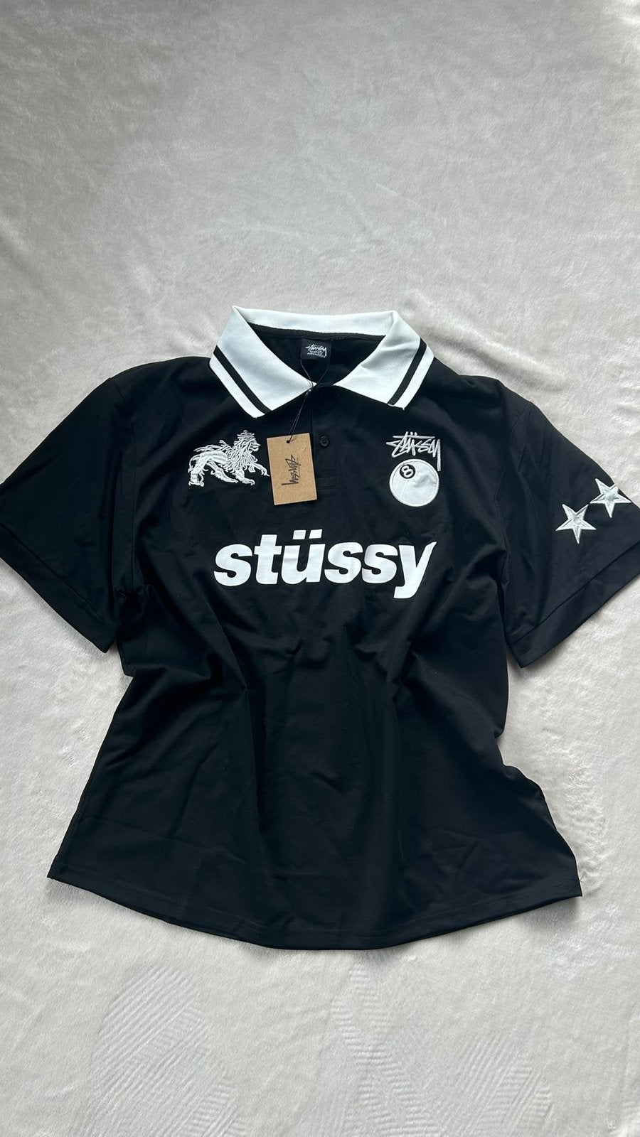 Stüssy 8 Ball Soccer Jersey Zwart Maat M, Kleding | Heren, Ophalen of Verzenden, Nieuw, Maat 48/50 (M), Zwart