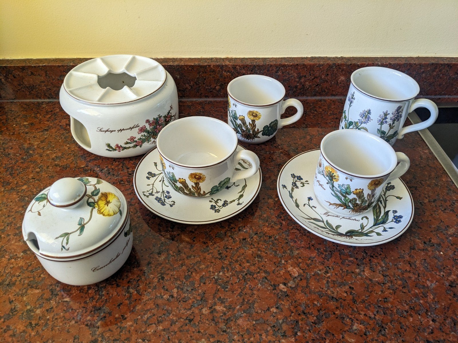 Villeroy en Bosch Botanica kopjes en theelicht, Ophalen, Gebruikt, Overige stijlen