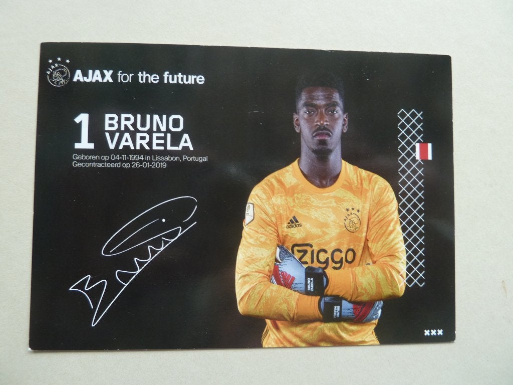 Spelerskaart. Bruno.Varela   Ajax.   2019/2020, Ophalen of Verzenden, Zo goed als nieuw, Ajax, Spelerskaart