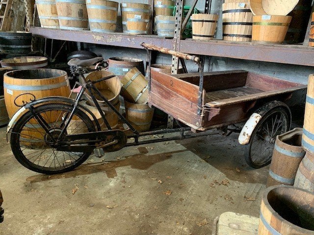 Antieke bakfiets met houten bak - Vintage, Terugtraprem, Gebruikt, Goederen, Niet van toepassing
