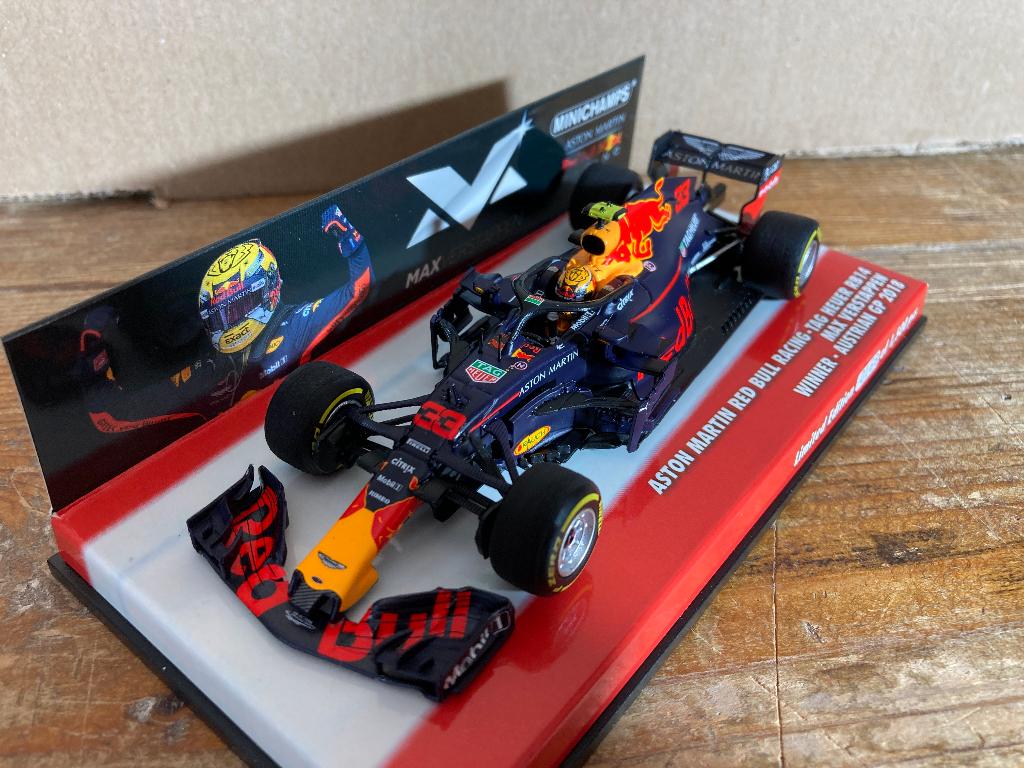 ✅ Max Verstappen 1:43 editie 37 Winner Austrian GP 2018 RB14, Ophalen of Verzenden, Nieuw, Formule 1