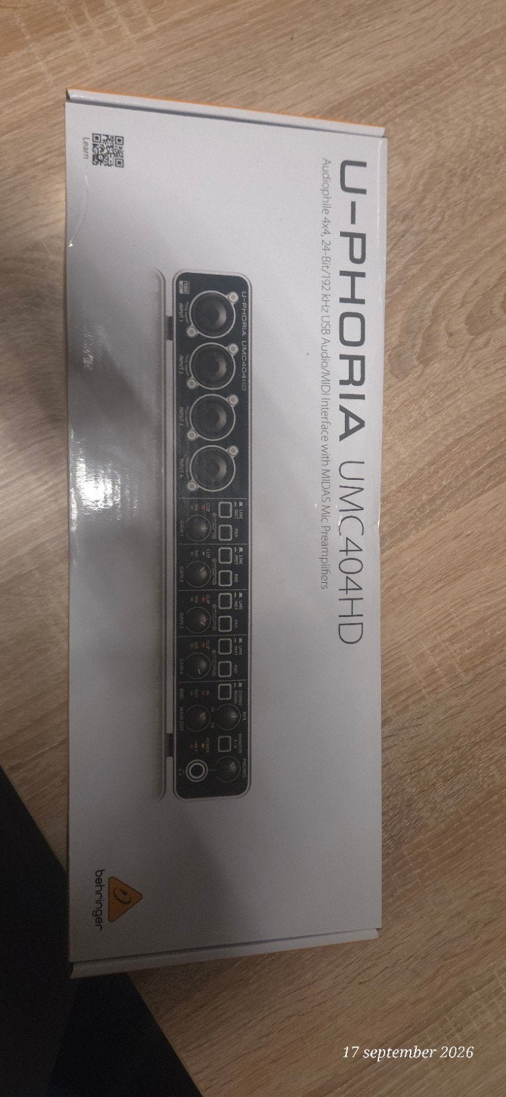 Behringer U-PHORIA UMC404HD Audio Interface, Ophalen of Verzenden, Nieuw, Minder dan 5 kanalen, Microfooningang