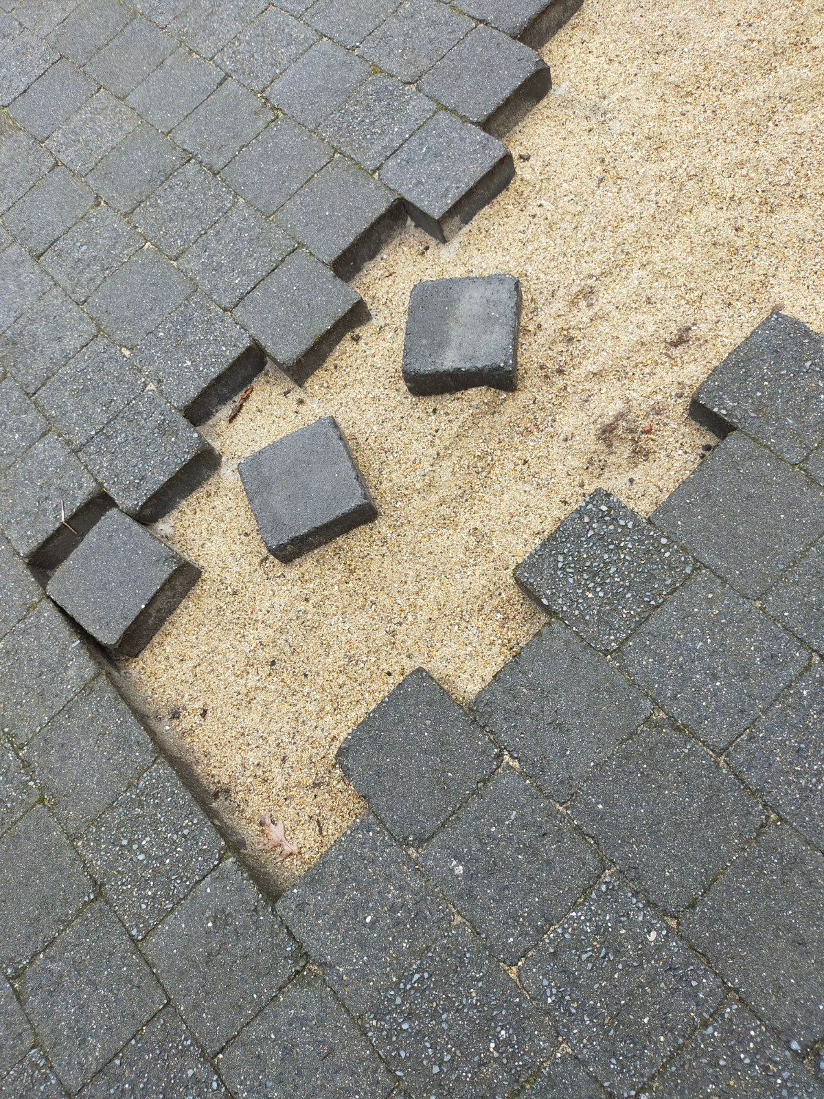Getrommelde betonklinkers 15x15 antraciet, Tuin en Terras, Tegels en Klinkers, Ophalen, Gebruikt, Klinkers, 10 m² of meer