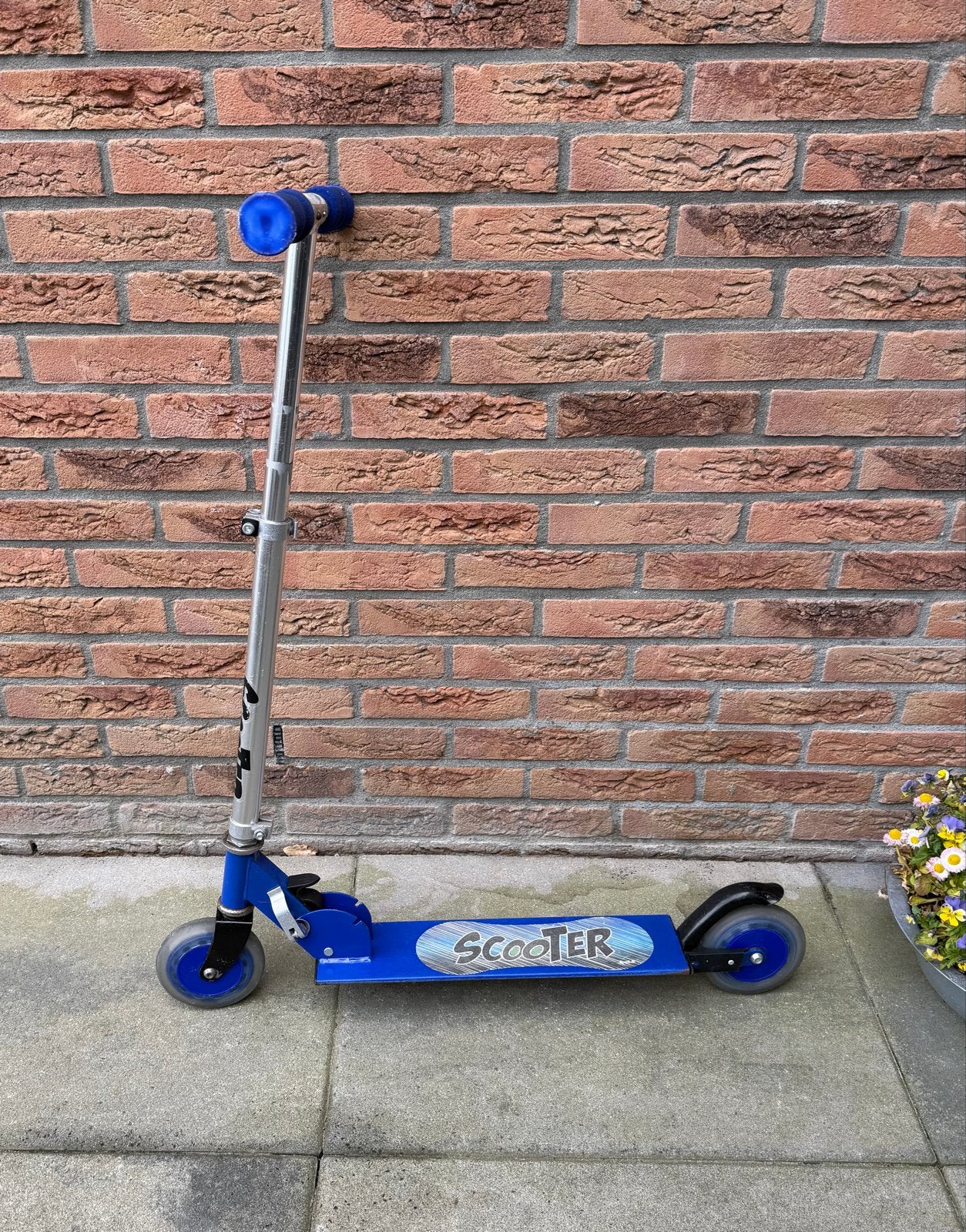 Blauwe stunt step, Ophalen, Gebruikt
