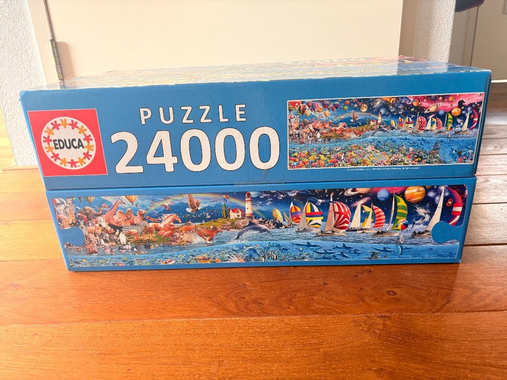 Educa 24000 stukjes puzzel COMPLEET, Hobby en Vrije tijd, Ophalen, Meer dan 1500 stukjes, Zo goed als nieuw, Legpuzzel