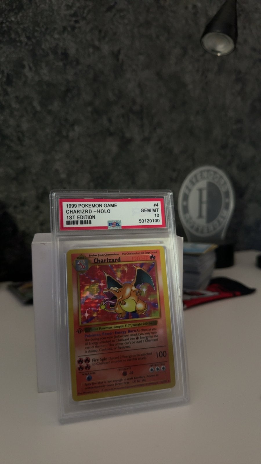 PSA 10 1999 Base Set Charizard Holo 1st Edition #4, Ophalen of Verzenden, Nieuw, Losse kaart, Foil
