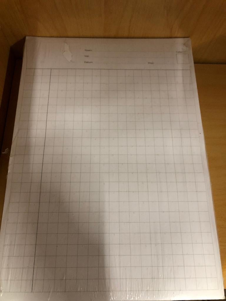 Proefwerkpapier A4 geruit, Ophalen of Verzenden, Nieuw
