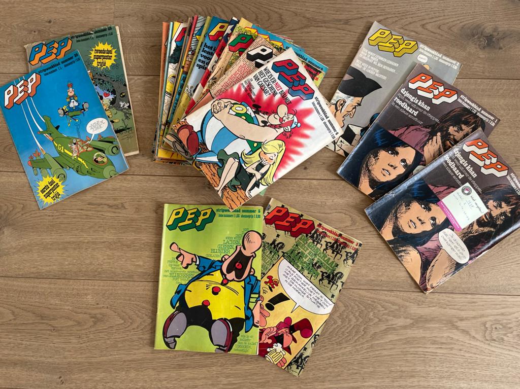 Jaargang stripblad PEP 1975 (37 stuks), Gelezen, Europa, Ophalen of Verzenden, Meerdere comics
