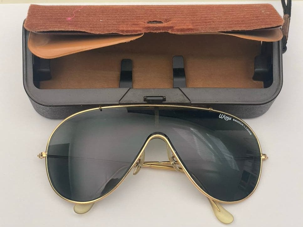 Vintage Ray-Ban Wings Bausch & Lomb Zonnebril Goud Groen, Sieraden, Tassen en Uiterlijk, Zonnebrillen en Brillen | Dames, Gebruikt