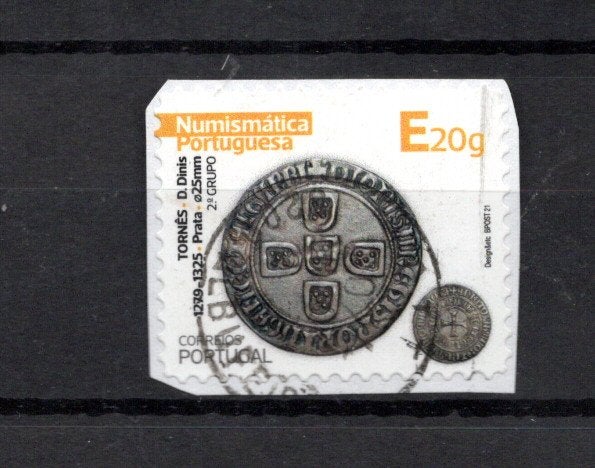 Portugal. Gestempelde zegel. Jaar 2021: munt, Ophalen of Verzenden, Portugal, Gestempeld
