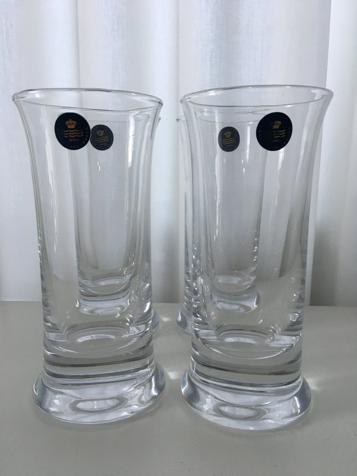 Royal Copenhagen longdrink glas(4) en schaal, Ophalen, Zo goed als nieuw