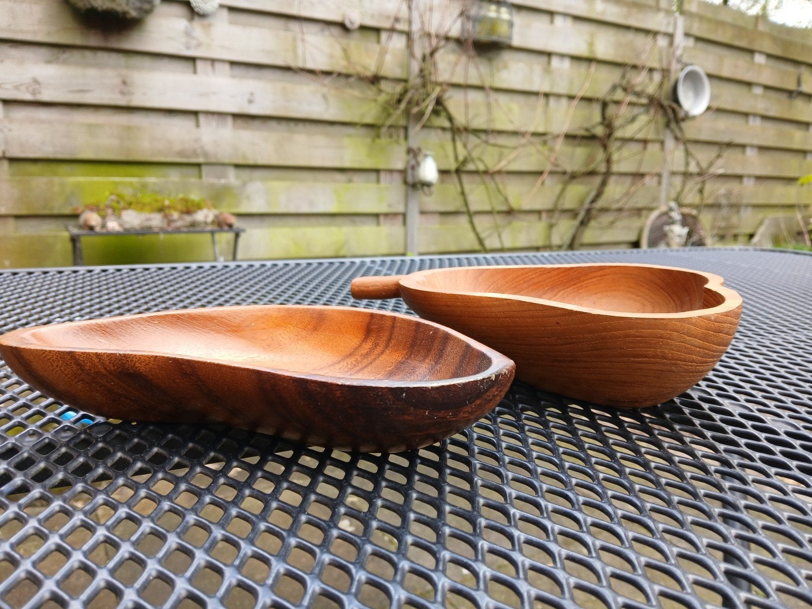 2 houten vintage schalen, Ophalen of Verzenden