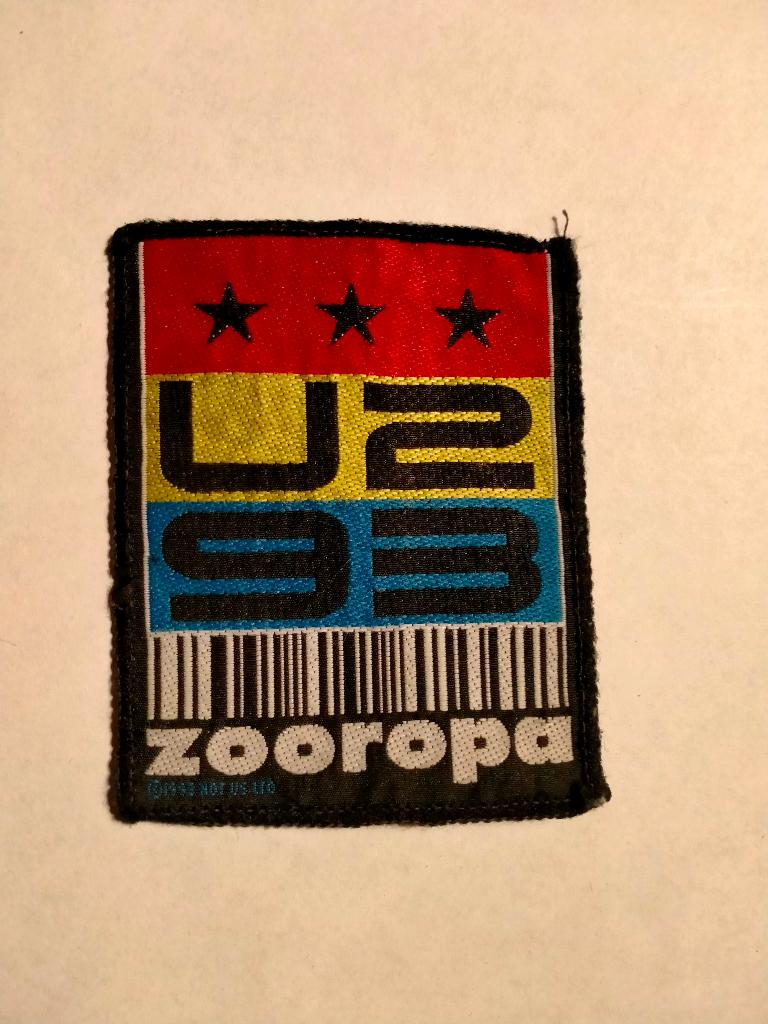 U2 93 1993 Zooropa vintage rock patch kleding embleem RARE, Ophalen of Verzenden, Gebruikt, Kleding