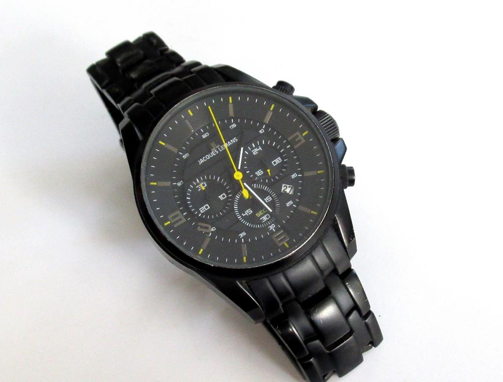 Jacques Lemans Chronograaf quartz herenhorloge met kalender., Ophalen of Verzenden, Staal, Overige merken