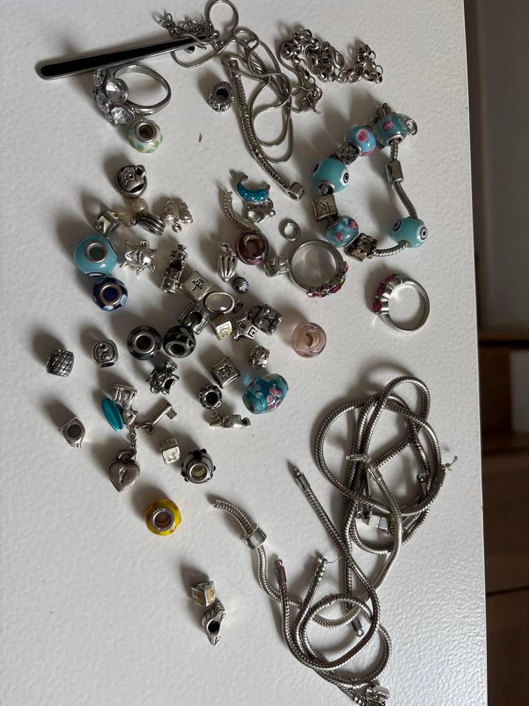Diverse bedels en armbanden, Sieraden, Tassen en Uiterlijk, Bedels, Overige merken, Gebruikt, Glas of Kristal, Ophalen of Verzenden