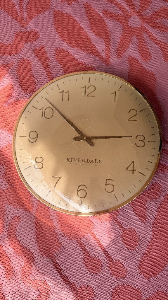 Riverdale klok Ritz goud, Ophalen, Goud, Wandklok, Stil uurwerk