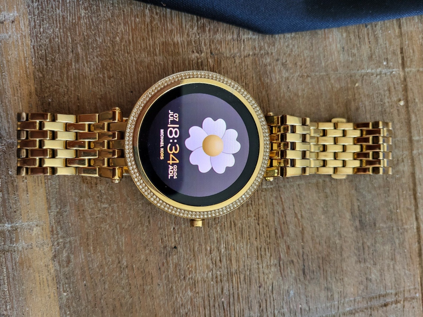 Michael Kors Access Smartwatch Goud met Diamantjes, Michael Kors, Stappen, Ophalen of Verzenden, Zo goed als nieuw