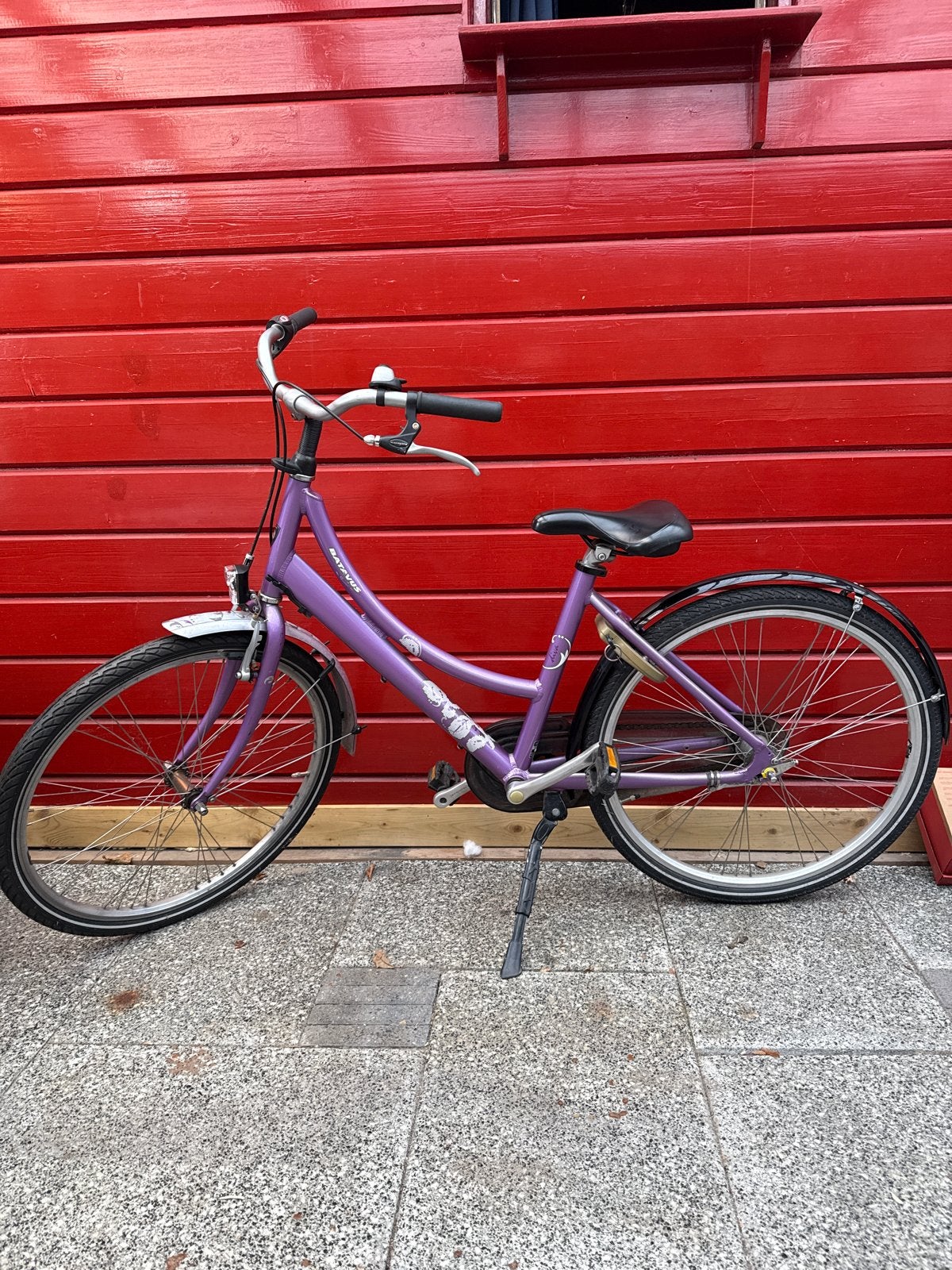Batavus damesfiets paars - Gebruikt, Fietsen en Brommers, Ophalen, Terugtraprem, Batavus, Minder dan 47 cm