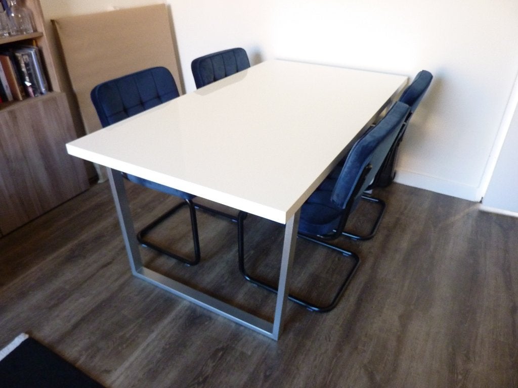 Eettafel hoogglans 160 x 90 cm, Huis en Inrichting, 50 tot 100 cm, 150 tot 200 cm, Vier personen, Rechthoekig