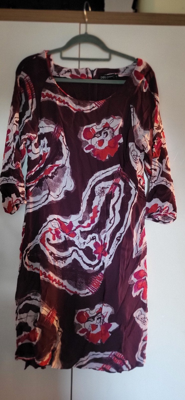 DIDI jurk maat L, paars met bloemenprint, Kleding | Dames, Paars, Maat 42/44 (L), DIDI, Ophalen of Verzenden